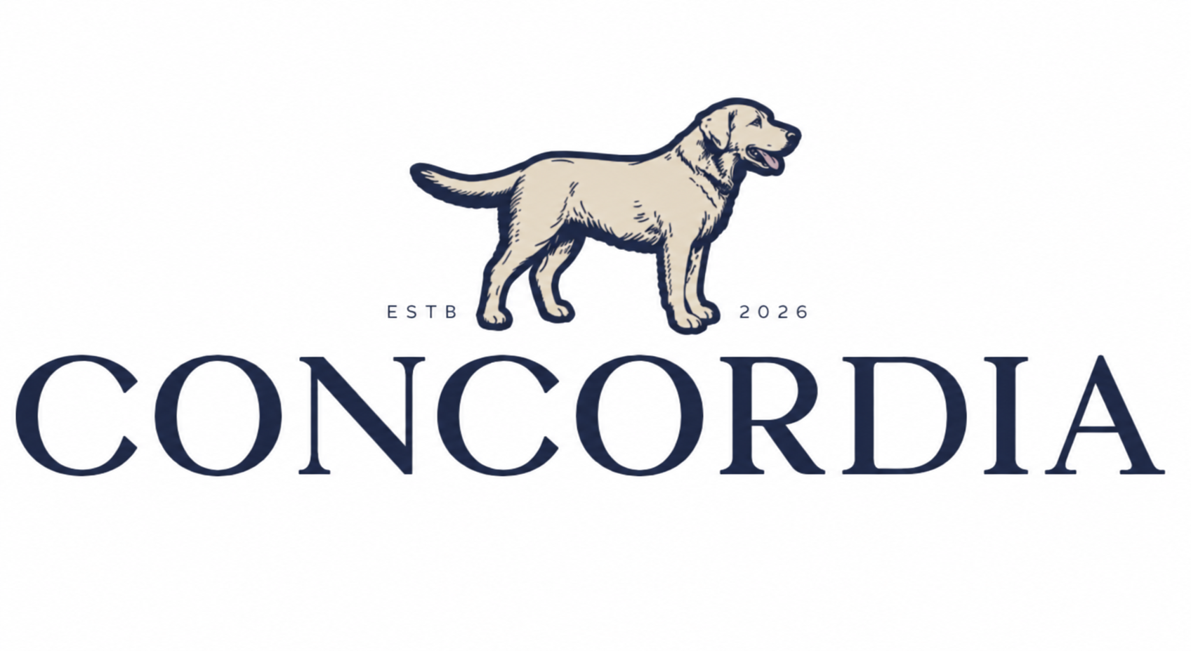 Concordia logo with a Labrador, symbolizing loyalty and partnership.